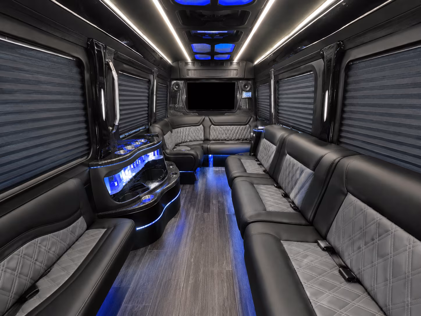 el monte 40 passenger party bus inside