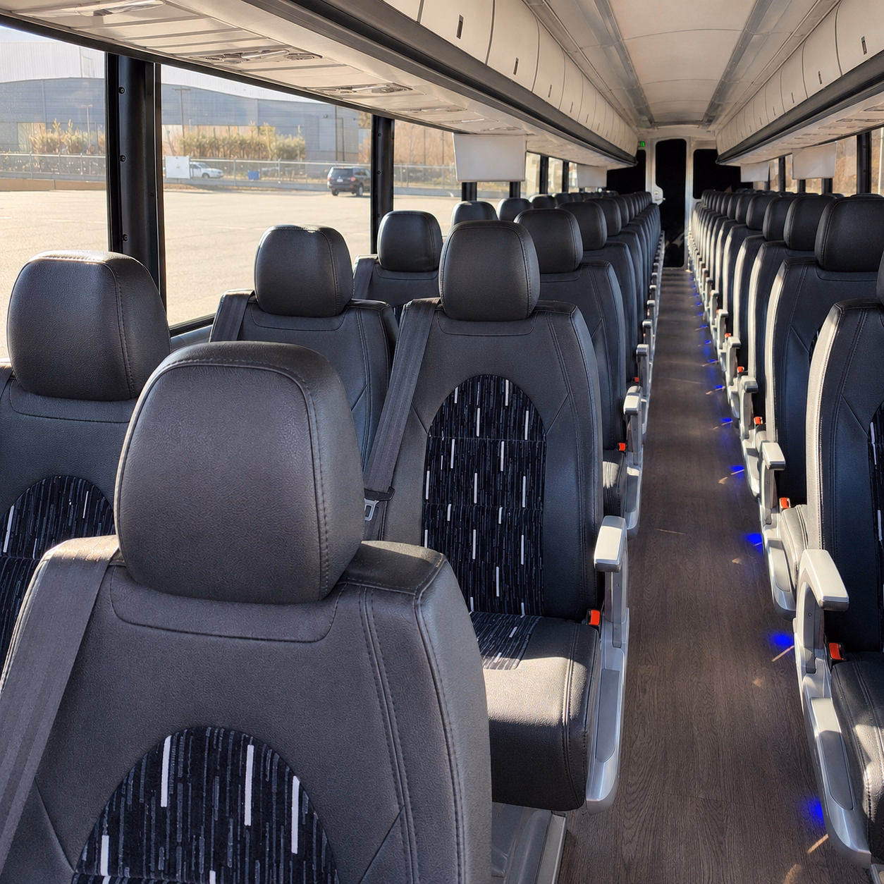 el monte charter bus services interior